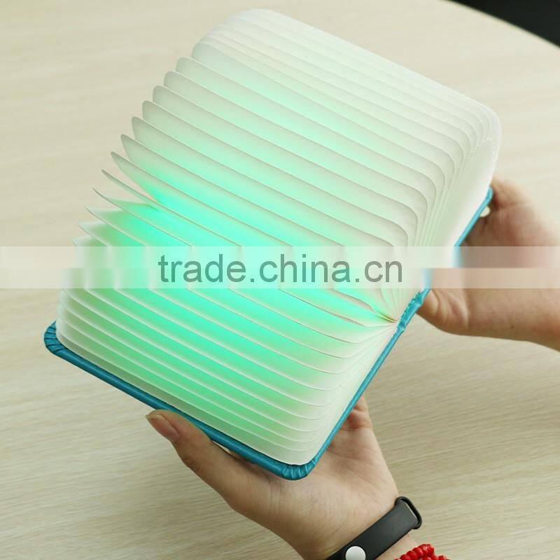 Folding LED Nightlight Creative LED Book Light Lamp Best Home Novelty Decorative USB Rechargeable Lamps White/Warm/Blue/Red