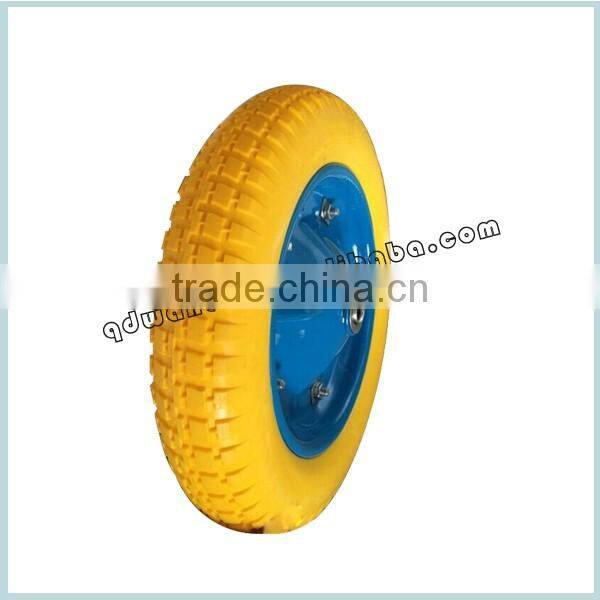 Solid Rubber pu foam Tyre Wheel for hand trolley