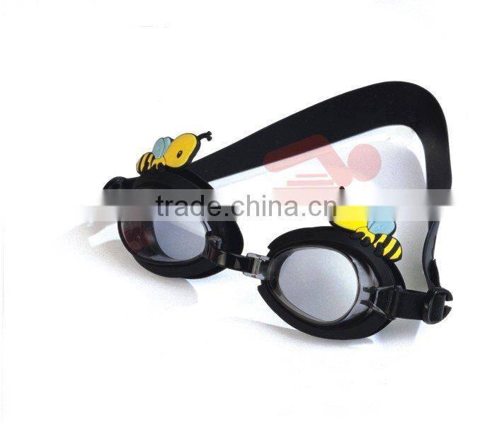 Kids funny silicone swimming caps and glasses