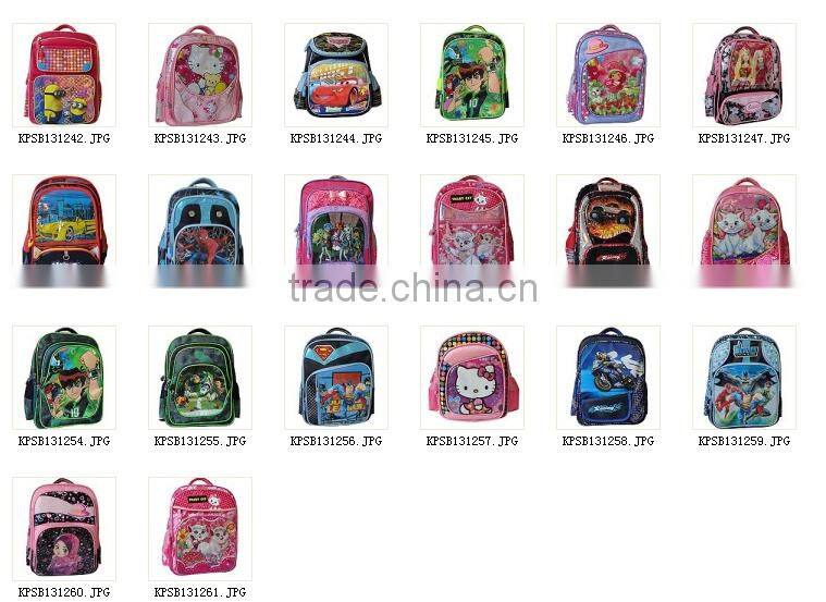 low price polyester bags high school backpack