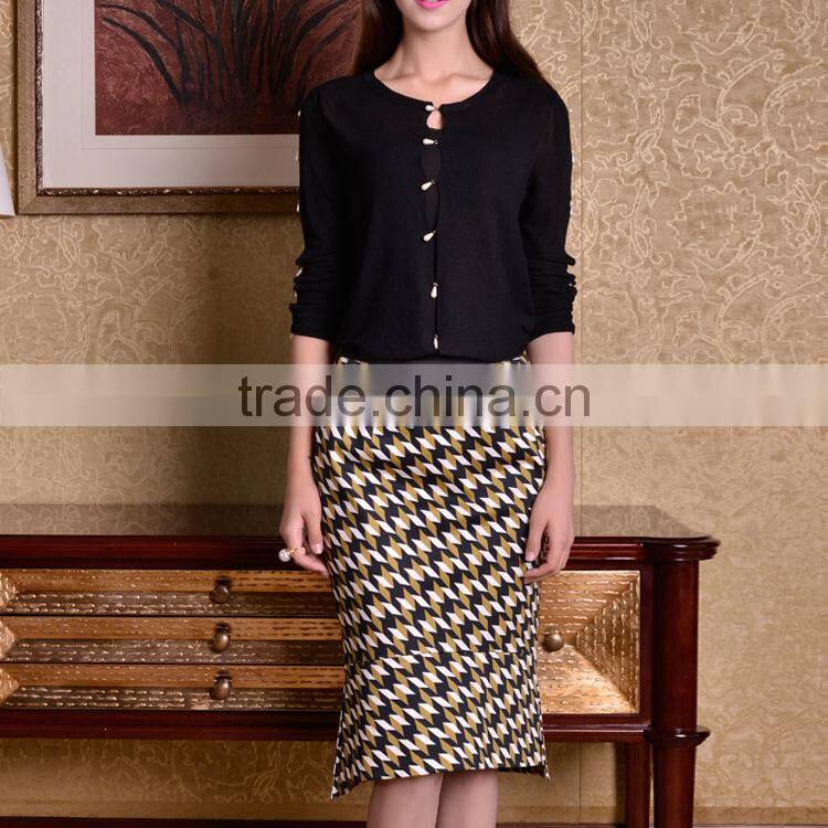 2016 high quality charming elegant women office skirts lady midi pencil skirt