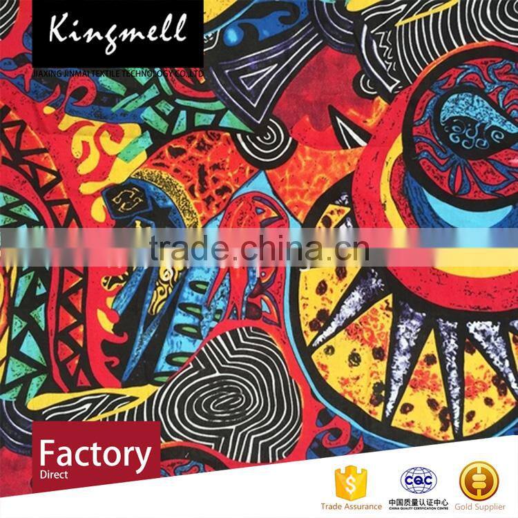 Custom South-east Asia style digital printed linen fabric cloth material fabric