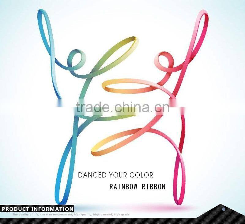 China Factory Custom Double Face Rainbow Satin Ribbon