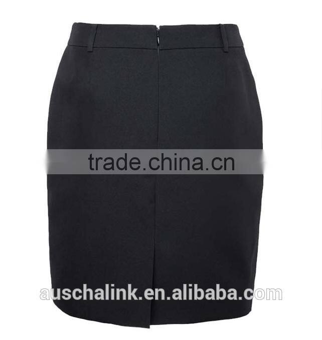 summer ladies custom high quality black office formal wear skirts
