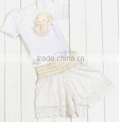 2017 high quantity baby spring/summer outfits lace petti set