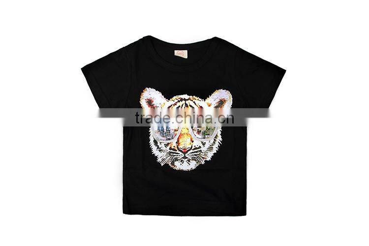 2015 tiger priting best sell unisex kids t shirt with fashion design