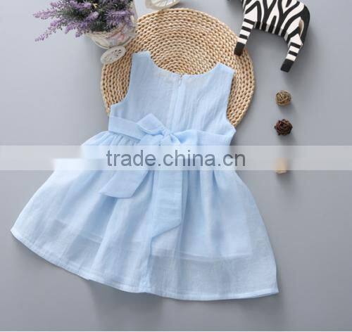 Baby Clothes wholesale Hot sale chiffon cheap 2017 baby clothing Children's Boutique sleeveless pink summer girl dress