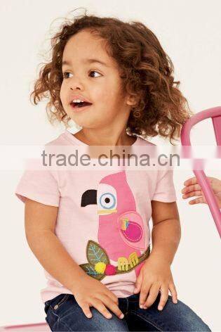 Short sleeves Knitting cotton summer tops for baby girls Designer western tops Images of baby casual tops