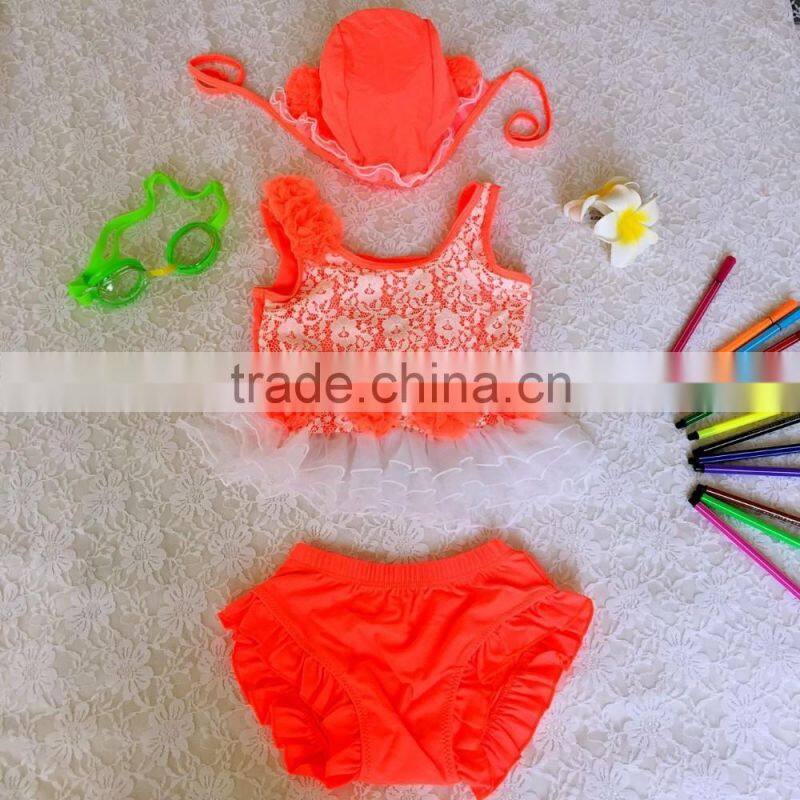 Wholesale Personalized Lace Little Girls Modeling Bikinis