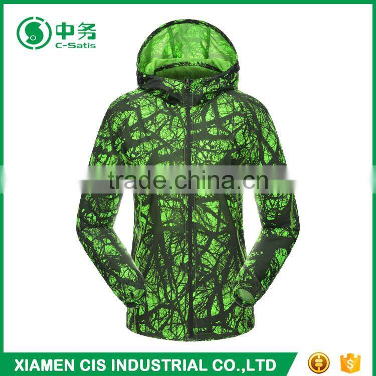 Wholesale Ultra Light Outdoor Suit Unisex Camo Printing Skin Jacket