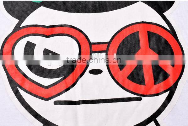 latest vintage design printing angry panda kids short sleeve round neck t-shirts wholesale china supplier