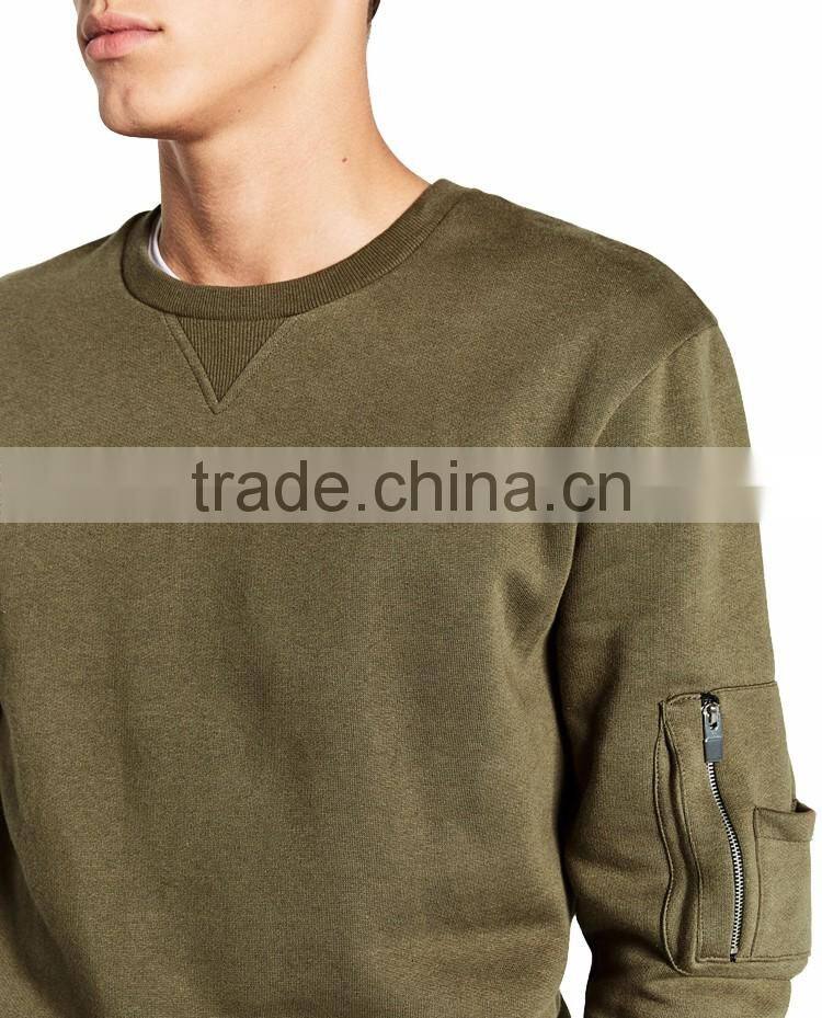 Wholesale Winter Custom Mens Blank Long Sleeves Crewneck Sweatshirt