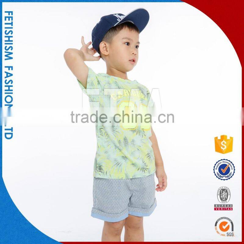 2016 fashion children stylish cartoon boy kids clothes set