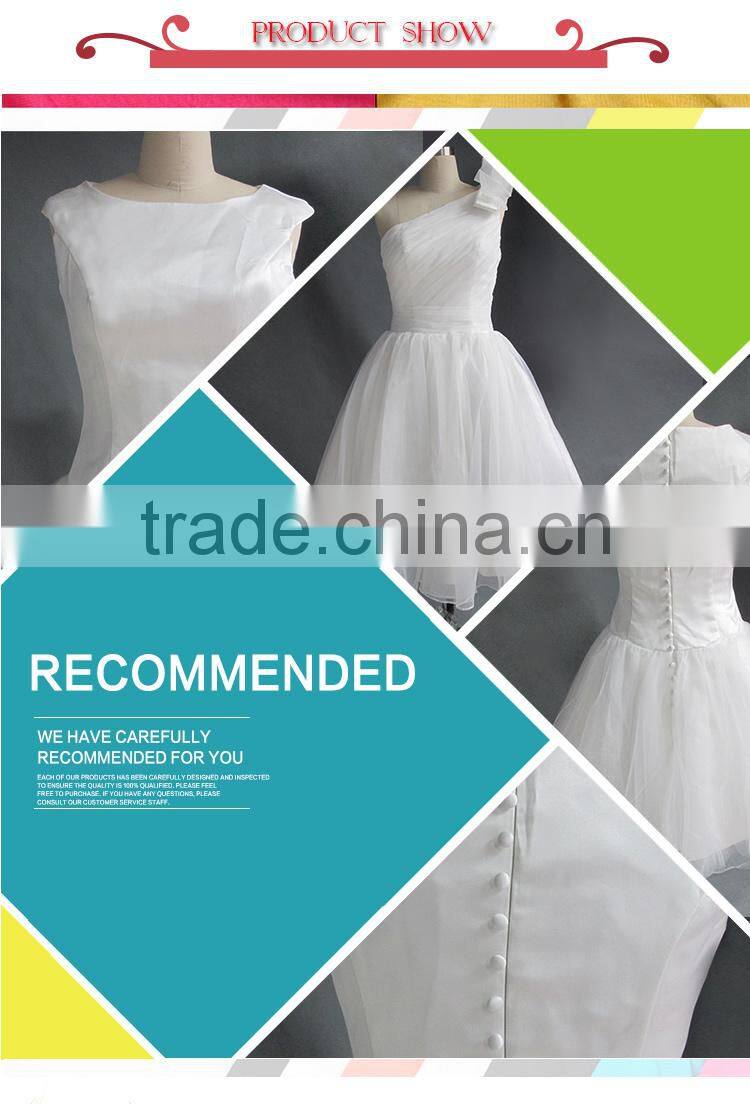 Knee Length One Shoulder Ball Gown Wedding Dress/Chiffon Wedding Dress