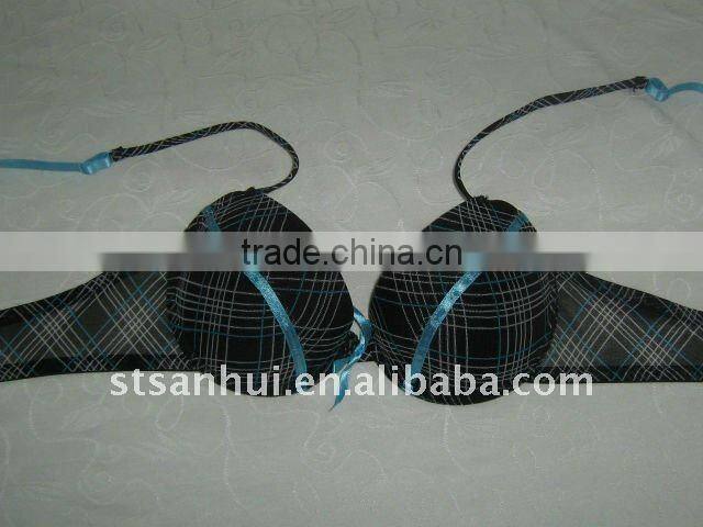 ladies bra Elegant Purple Stripe Print women's bra in sale