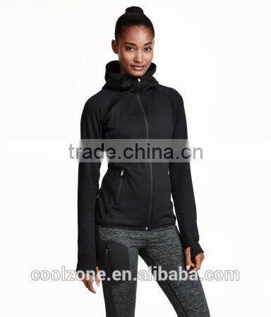 High quality wholesale outside jacket with hood comfortable sports wear for women