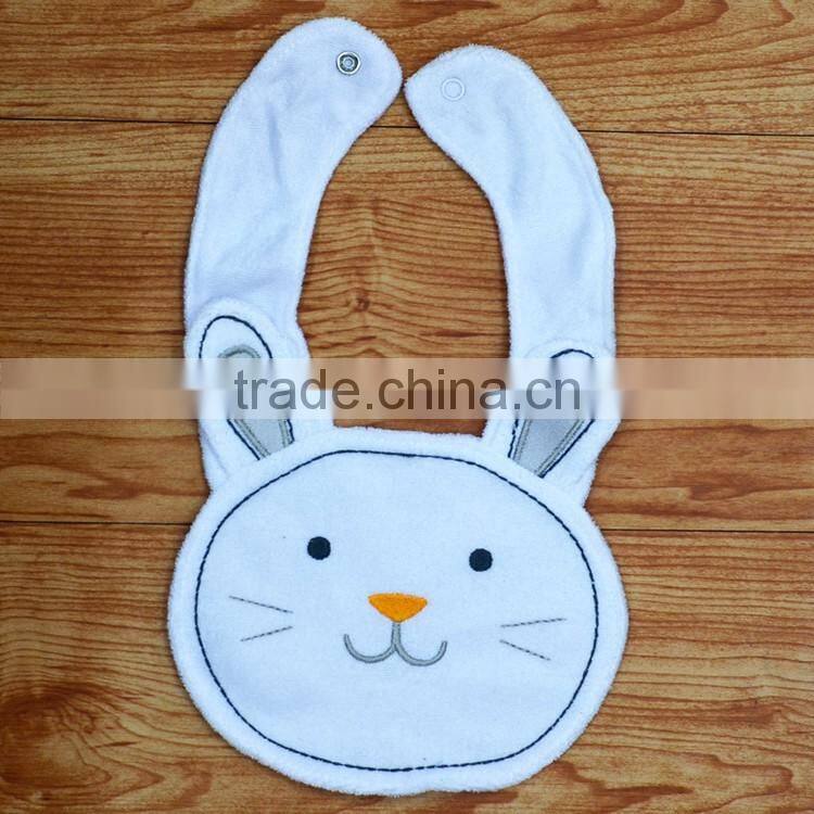 Cute rabbit face baby drool bibs