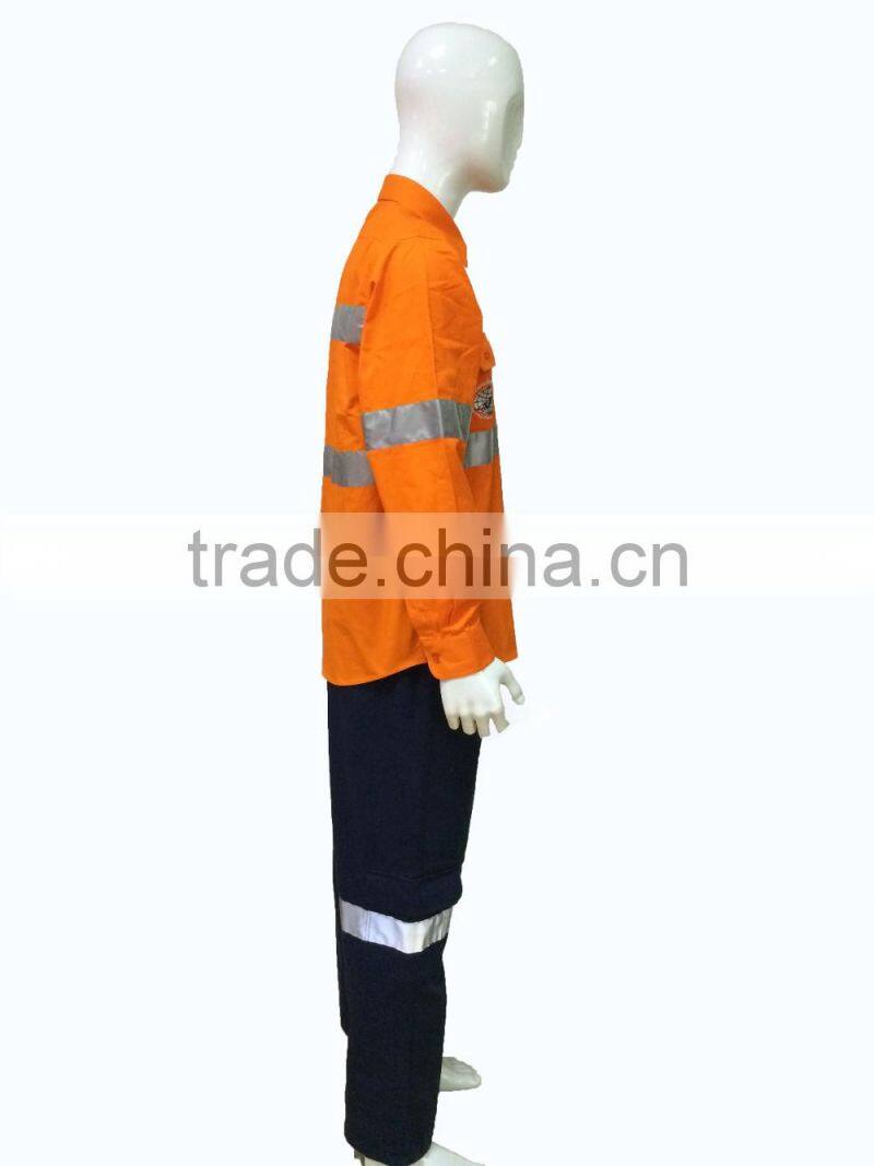 wholesale reflective safety orange coverall for men