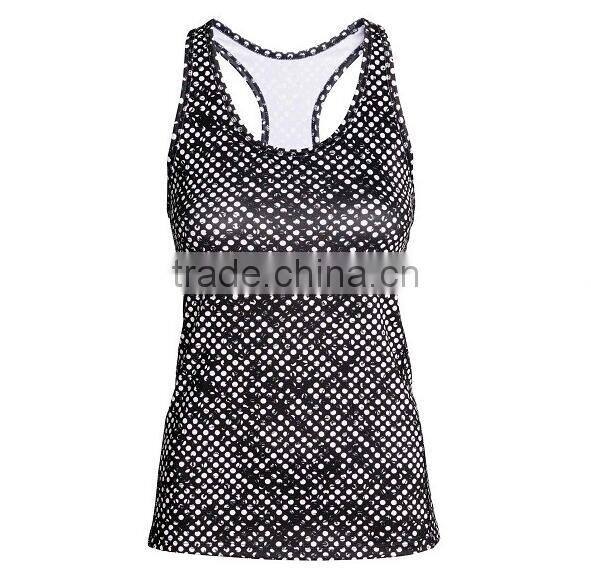OEM Nylon Lycra Ladies Tops Images Women Fitness Workout Tank Tops