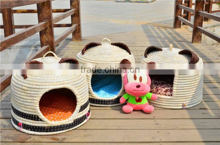 R1904H Home basket crafts Best selling handmade straw pet Cat House , Willow Cat Bed, Straw Pet House