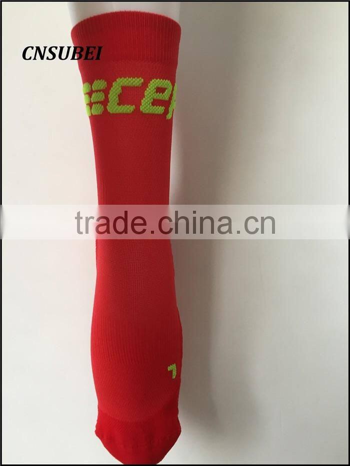 Colored ankle high 18-20 mm/hg compression hiking running biking socks