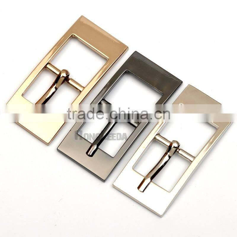 18mm metal alloy belt pin buckle rectangle buckle shinny nickle black gold bag belt accessories BK-027