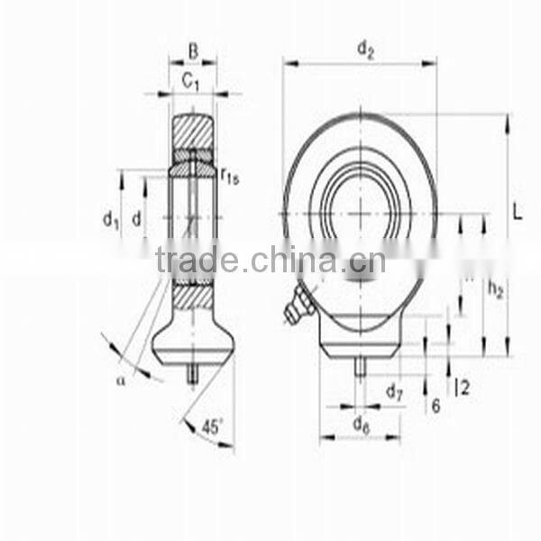 GK 12DO 12x18x10 mm China factory supply hydraulic rod end bearing