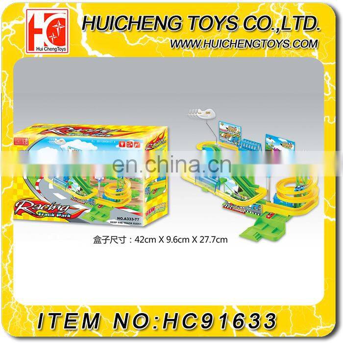 wholesale B/O happy school bus electric slot car racing track set for kids