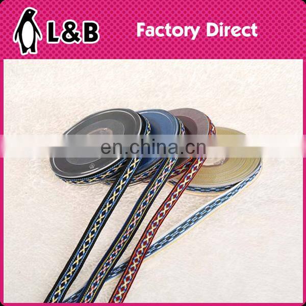 elastic flower trimmings 1.3cm ribbon embroidered trims Jacquard ribbon trim