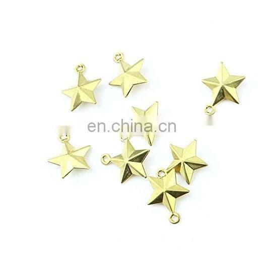 Fashion Jewelry Making Gold Plated Five-pointed Wholesale Star Charms