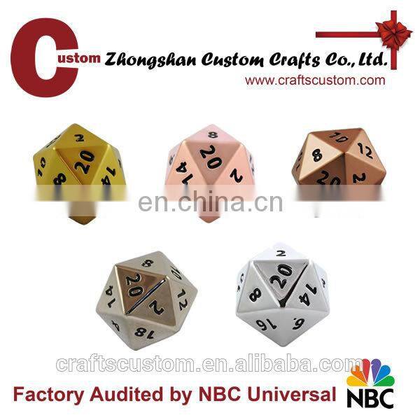 Custom 12mm 8sides metal engrave mini dice