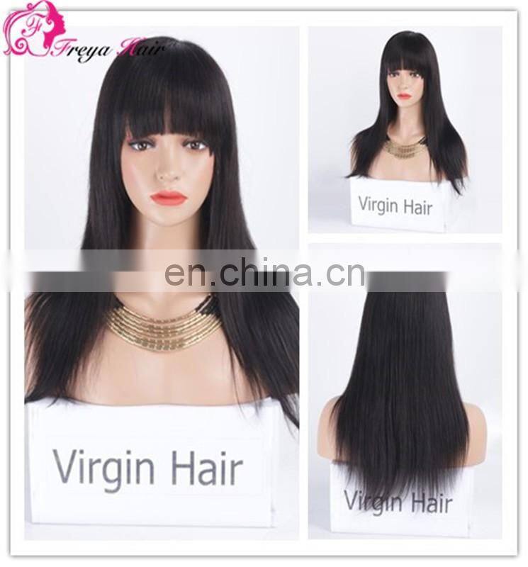 2017 hot sale Freya hair brazilian remy hair high density straight 10-26 inch 360 lace wig