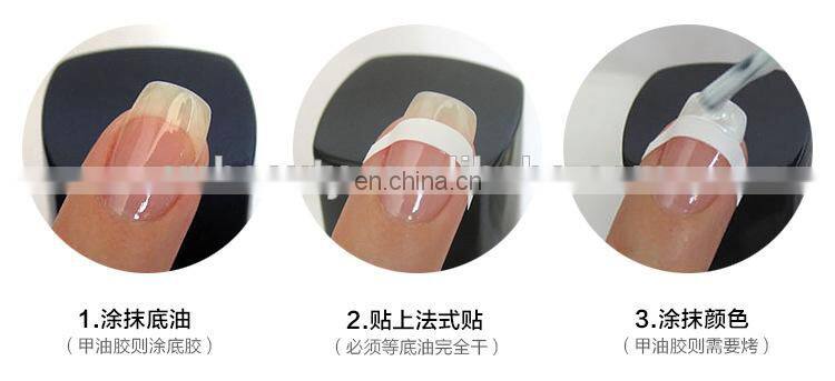 Nail Sticker Stencil Tips Guide French Style DIY Manicure Wave Line Nail Art Decals