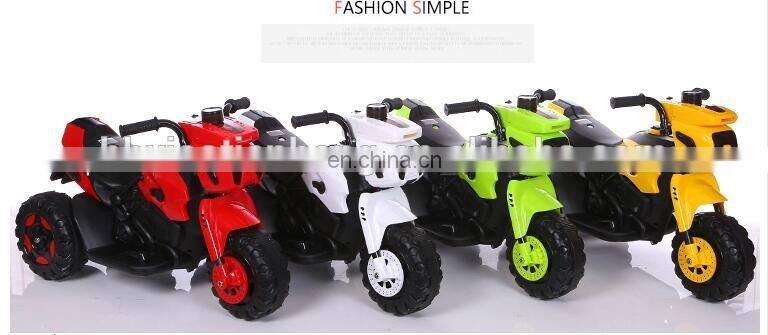 Cheap 3 wheels rechargeable kids electric motorcycle with LED light