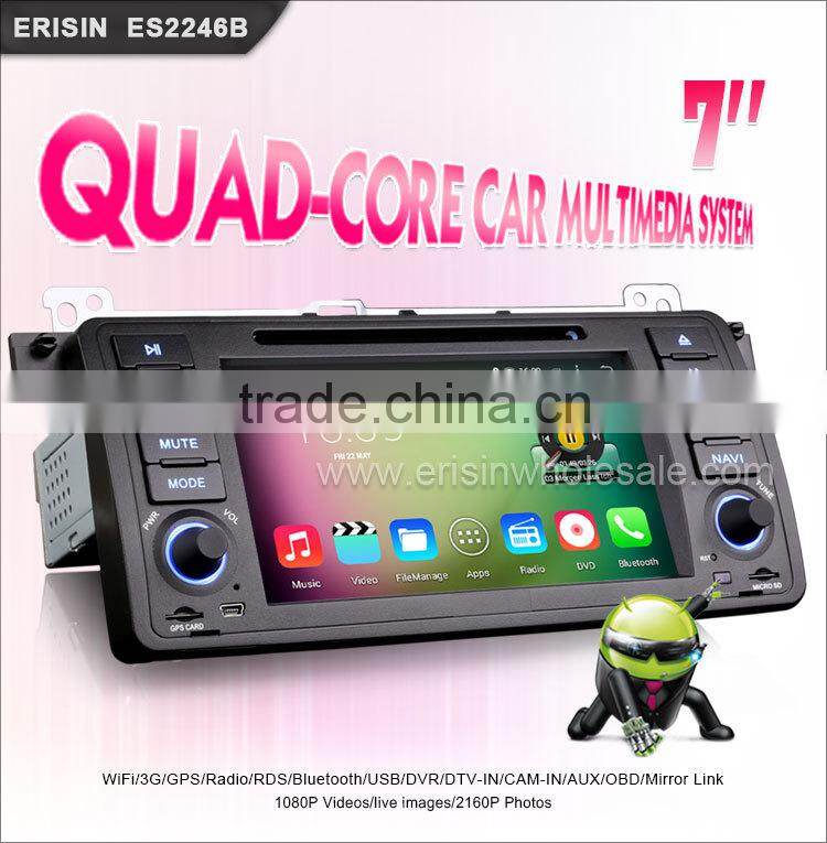 Erisin ES2246B 7" Car DVD GPS Android 4.4.4 3G WiFi Bluetooth for E46 MG ZT