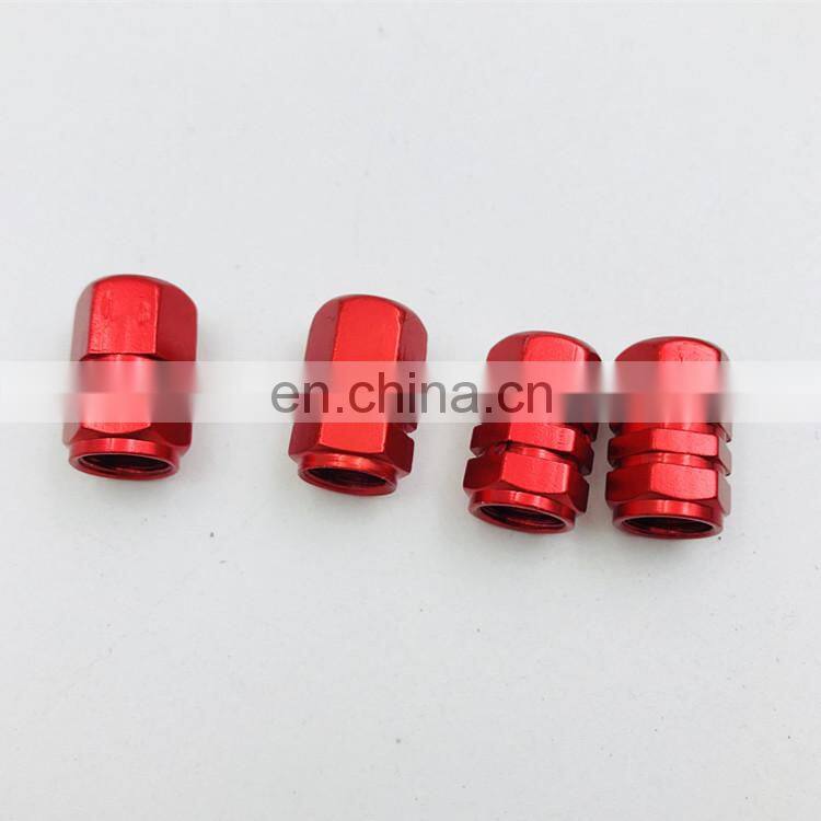 4 Pcs Aluminum Tire Wheel Rims Stem Air Valve Cayre Cover Car Red