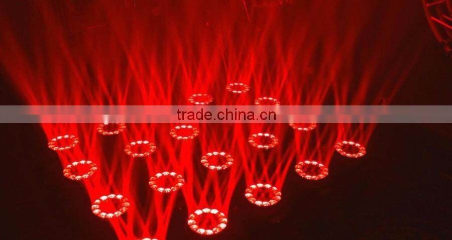 Rgbw zoom beam wash 19pcs*15w bee eye led beam moving head stage light