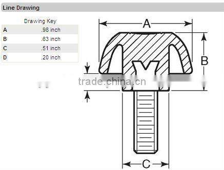 Three Lobed plastic knob HG-K-0018