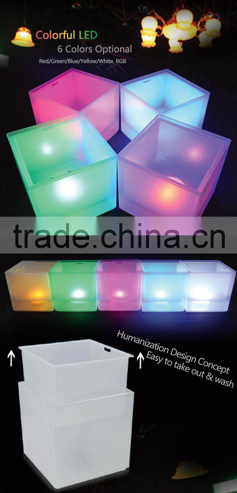 Factory directly wholesale led lighting belvedere vodka bottle ice bucket