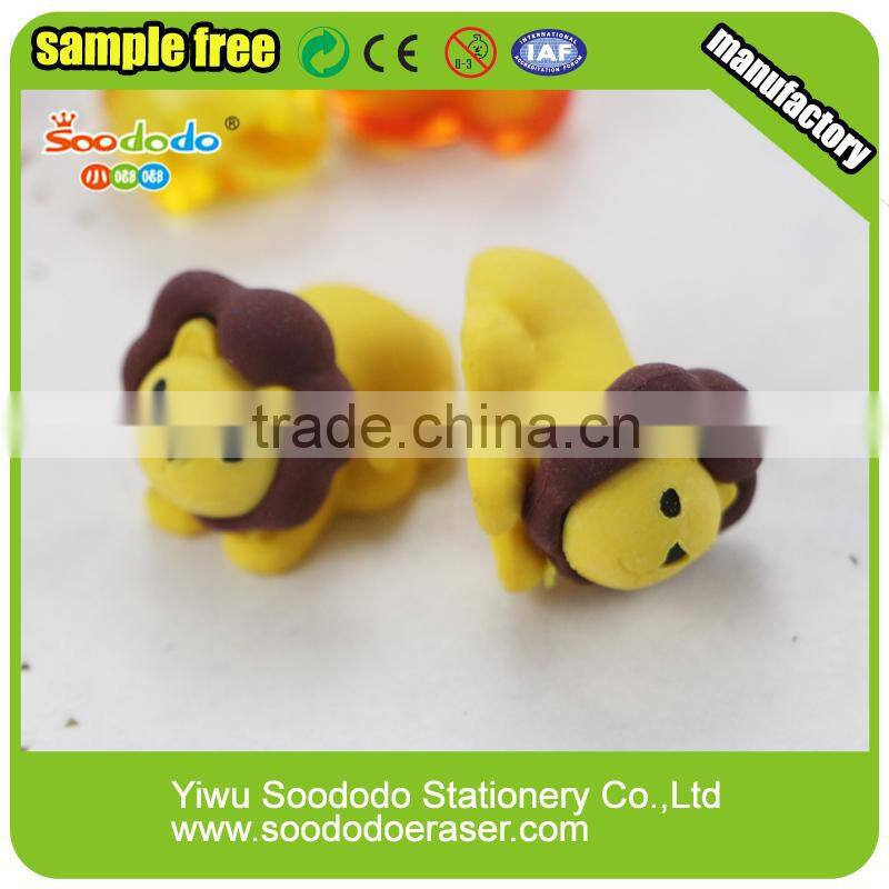 TPR 3d tiger erasers