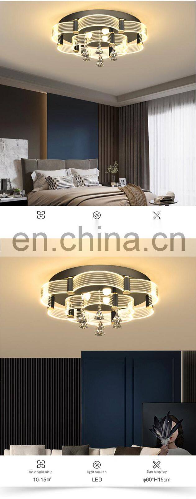 Luxury Decoration Indoor 24 36 108 128 W K9 Crystal Modern Bedroom Living Room LED Ceiling Lamp