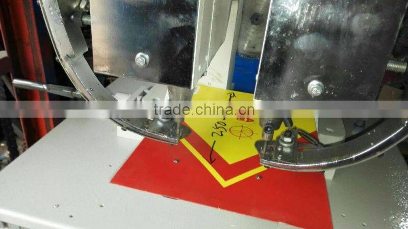 HAS VIDEO 195 Cycles 2 Heads Electric Paper Bag,Non Woven Bag,Shopping Bag Semi Automatic Eyelet Punch Machine