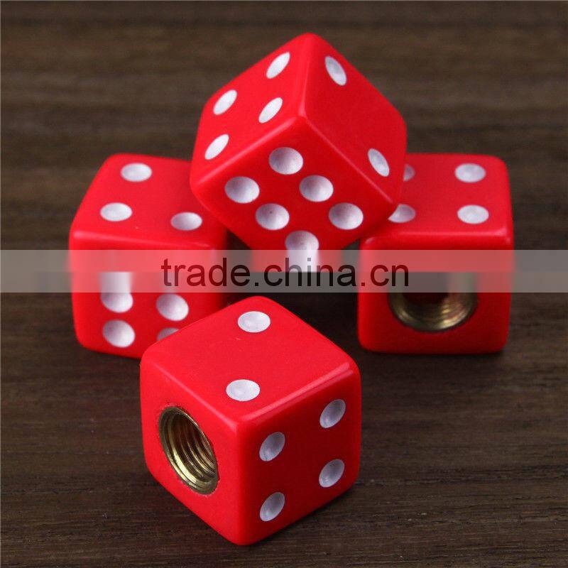 4 custom Green Dice Tire Wheel Stem Valve CAPS for Motorcycle Dirt Bike Bicycle Truck Hot Rod ATV Car
