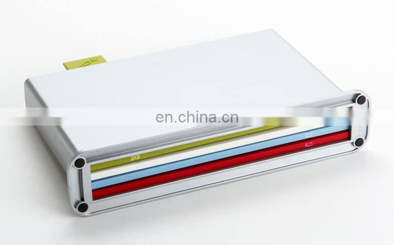 4 colors Classified cutting board set with ABS Storage Case