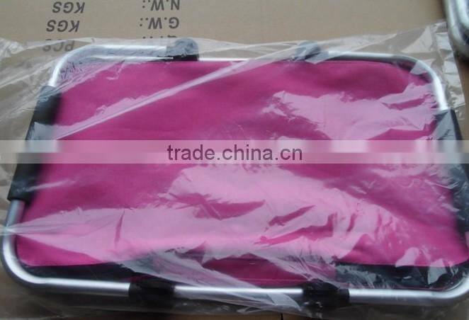 collapsible picnic basket folding picnic basket with aluminium frame