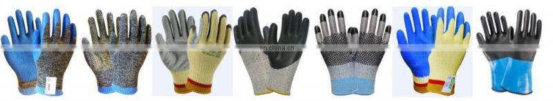 13 Gauge Fluorescent Green HPPE Nitrile Foam Palm Dipped ANSI A4 Cut Resistant Work Gloves