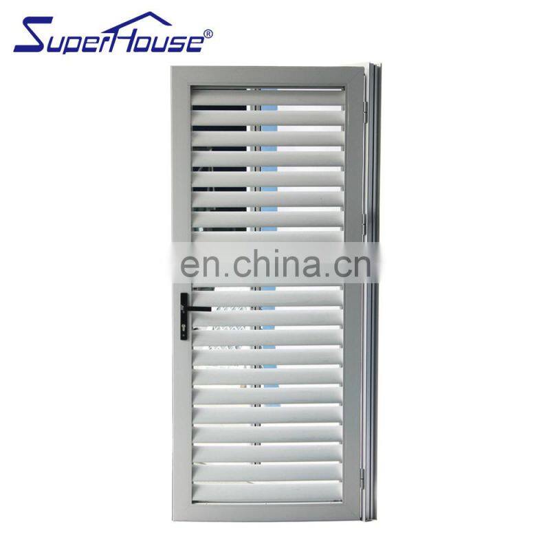 Superhouse Special Aluminium Exterior Aluminium Vented Loure Door With Chinese Best Workmanship