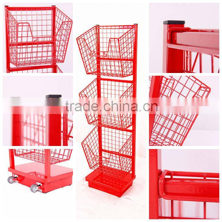 Rolling library newspaper rack