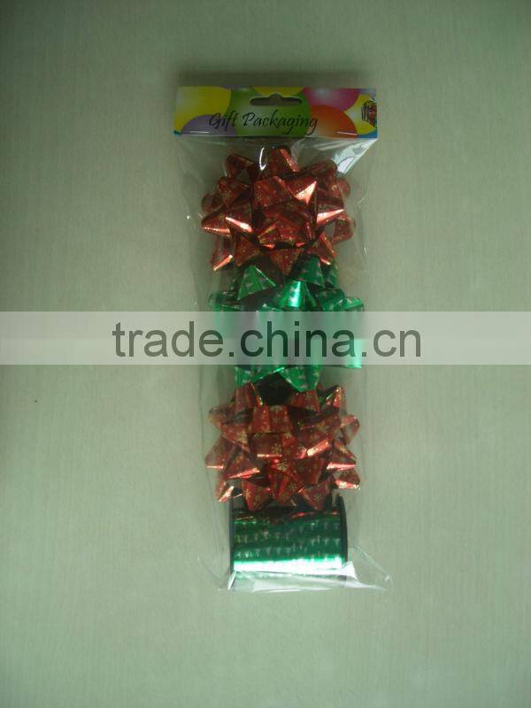 With LED light iridescent wedding car decoration bow ribbon