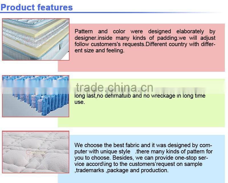 9 Yr Gold Supplier High Quality High Quality Pocket Spring Mattress Price Price on Sale GZ2015-11#